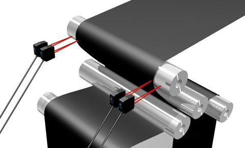 Measurement of rubber sheet thickness during the calendering process